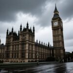 Houses of Parliament under grey skies