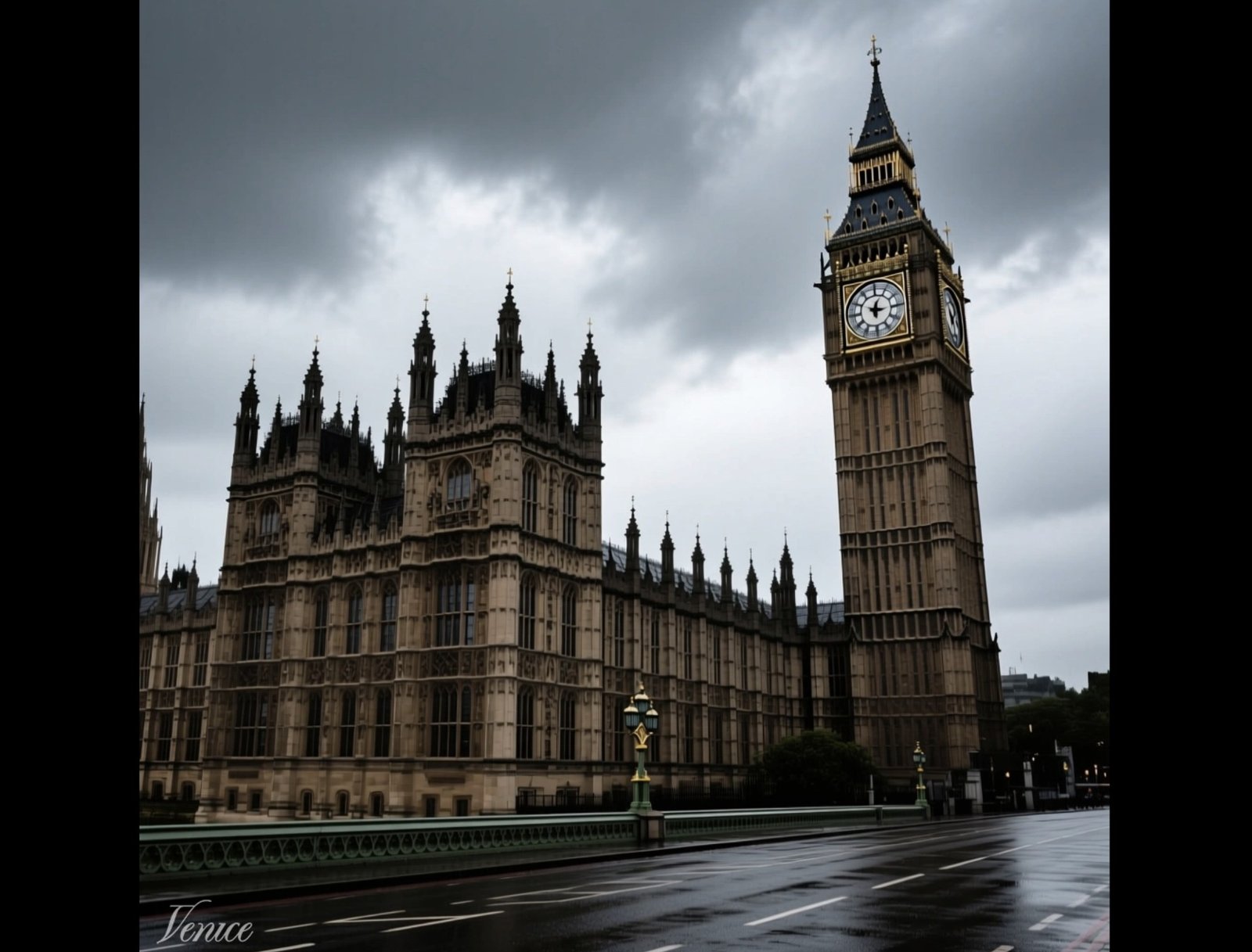 Houses of Parliament under grey skies