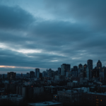Sombre Montreal skyline
